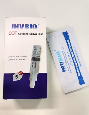 1 Panel Drug Abuse Test Kit Nicotine / Cotinine / Tobacco Saliva Dip Card
