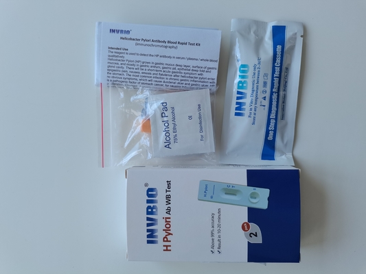 100% Sensitive Hospital H Pylori Ab Rapid Test Whole Blood Card For Human