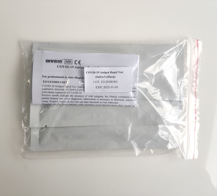 Ce Mark Covid-19 Antigen Self Test Saliva Oral Lollipop Sealed Pouch