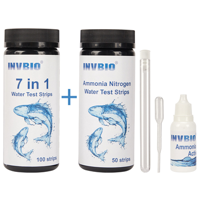 Ammonia Nitrogen FSC Aquarium Test Strips Pond Fish Tank Saltwater 50 Pcs