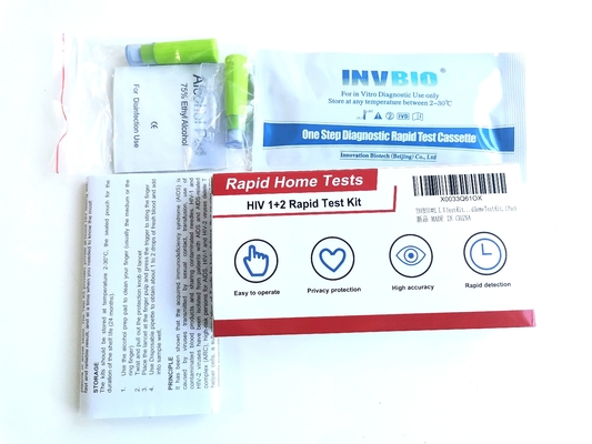 Self Test ISO 13485 Hiv Rapid Test Kits For Hiv Type 1 Type 2 At Home
