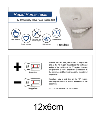 Medical Saliva At Home Rapid Hiv Test Kit 99% Accuracy