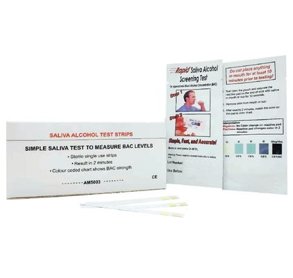 One Step 3.00mm Rapid Test Cassette Reliable Accurate Oral Alcohol Test Strips