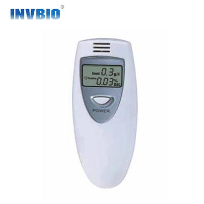 Single Screen Breathalyzer Alcohol Tester White Mini Lcd Detector