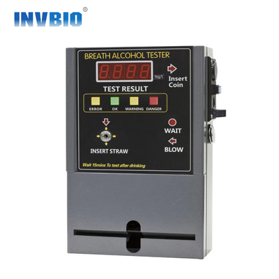 Fuel Cell White Coin Operated Breathalyzer Machines Wall Mounted Bar Restaurant Hotel At319