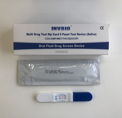 6 Multi Panel Oral Fluid FDA Drug Abuse Test Kit AMP / MET / COC / OPI / THC / BZO