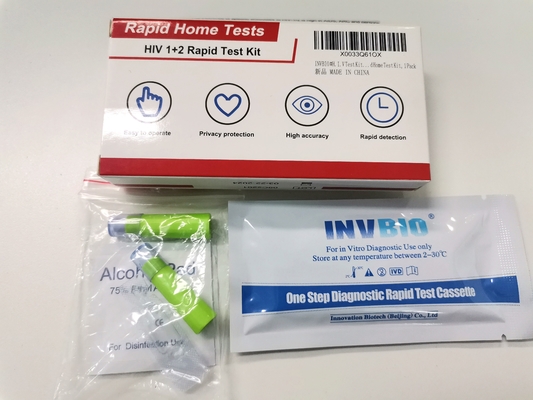 Hiv 1+2 Antibody Rapid Test Kit Whole Blood 25pcs/Box