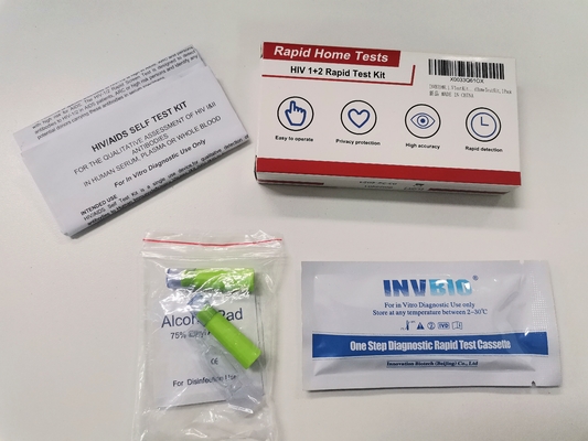 HIV 1+2 Blood Hiv Rapid Test Kits HIV AIDS Testing CE Approved