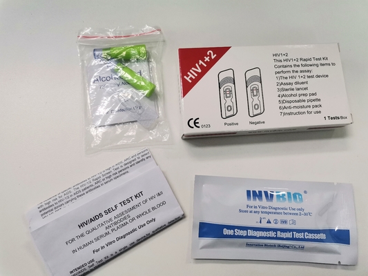 Whole Blood HIV 1/2 Free Rapid Test Kits 99% Accurate