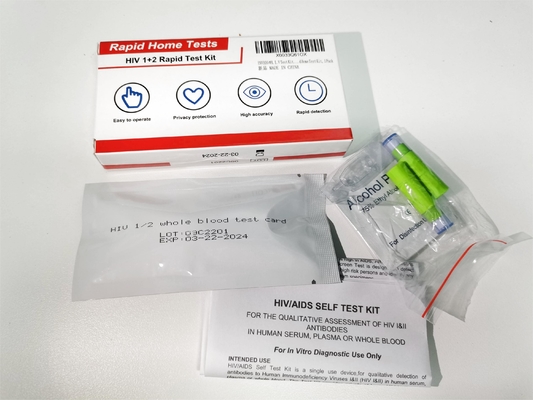 Type 1 Type 2 99.5% Specificity Hiv Rapid Test Kits 25pcs Per Box