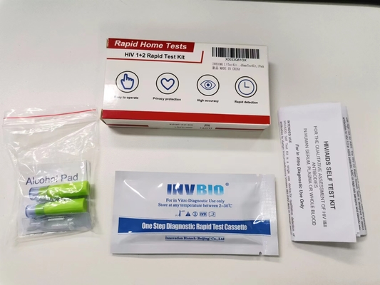 One Step Self Diagnostic Hiv 1 And 2 Test Kit Convenient Whole Blood