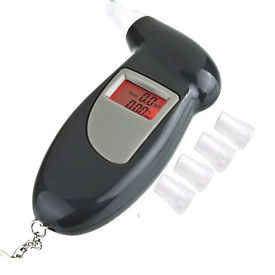 Police Car Digital Bactrack Alcohol Breathalyzer Keychain With Alkaline Battery