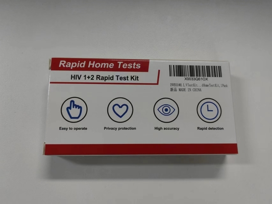 One Step Self Diagnostic Hiv 1 And 2 Test Kit Convenient Whole Blood Quick Detection