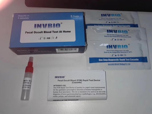 1 Pcs Fobt Test Kit / Tumor Markers Test Checks For Blood Hidden In Stool